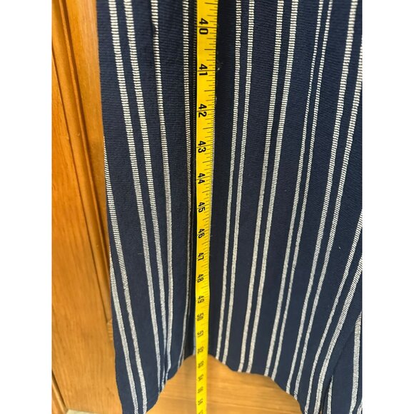 Caution-To-The-Wind Women's Small 13x52 Blue Striped Tie-Front Jumpsuit Romper - Picture 7 of 7